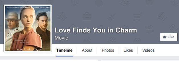 Facebook page for 'Love Finds You in Charm'