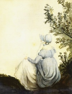 Watercolor sketch of Jane Austen by her sister Cassandra